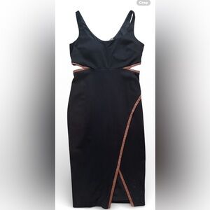 Guess black cutout bodycon knee length dress Black Size 12